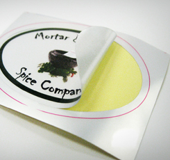 Silver and gold vinyl stickers